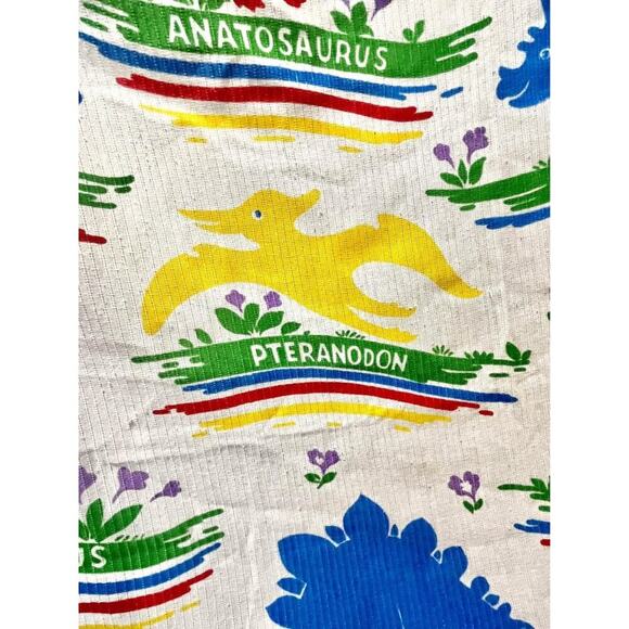 Sears Queen Size Tough Cord Blanket Background Play Area dinosaurs throw play - Picture 3 of 9